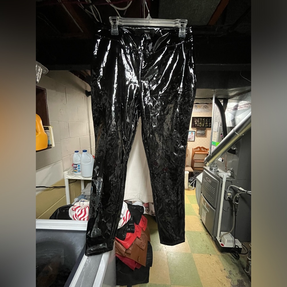 Forever 21 Black Shiny Leggings